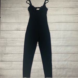 UO Black Fitted Jumpsuit with Corset Detail